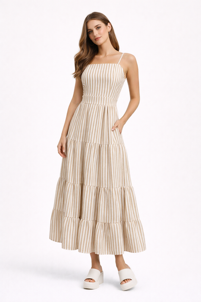 VESTIDO CAYETANA - BEIGE