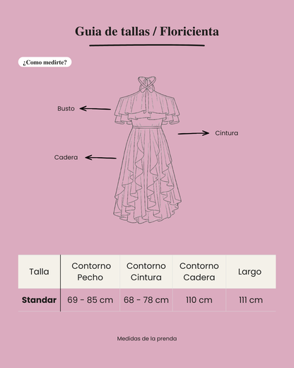 VESTIDO FLORICIENTA - NEGRO