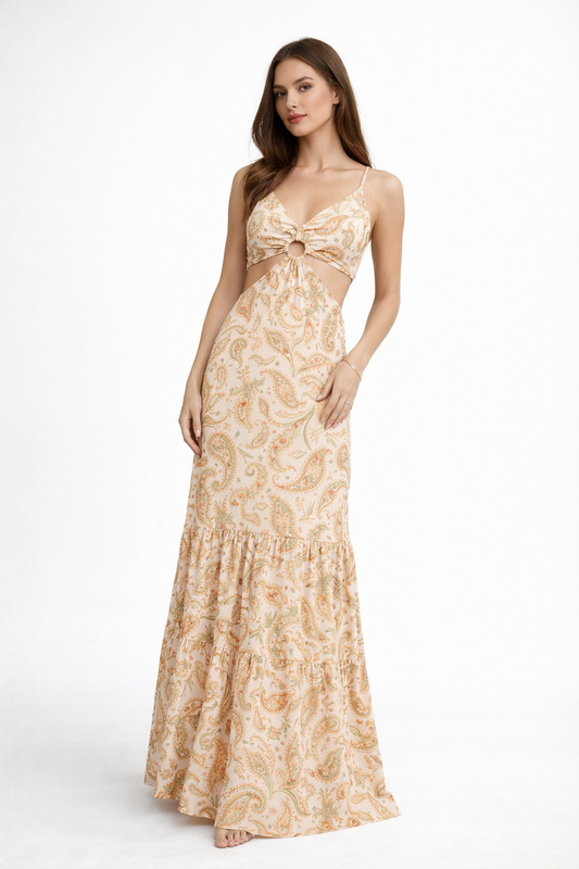 VESTIDO BRISA - MIX PERLA CON BEIGE