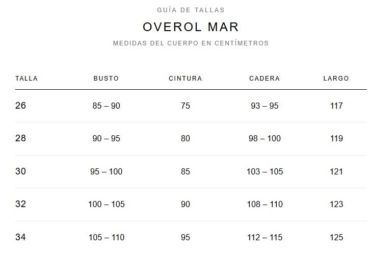 OVEROL MAR