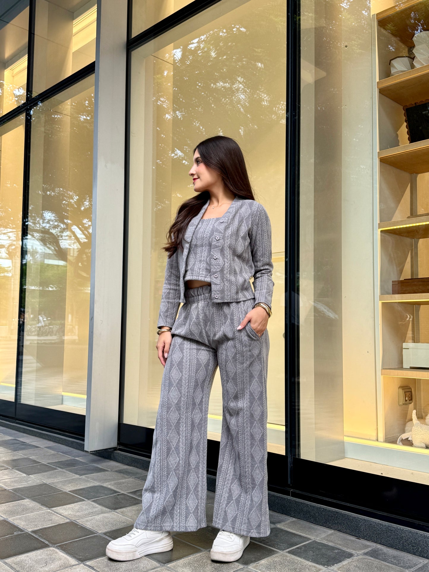 CONJUNTO 3 PIEZAS ALONDRA GRIS