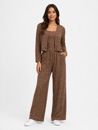CONJUNTO 3 PIEZAS ALONDRA CAMEL