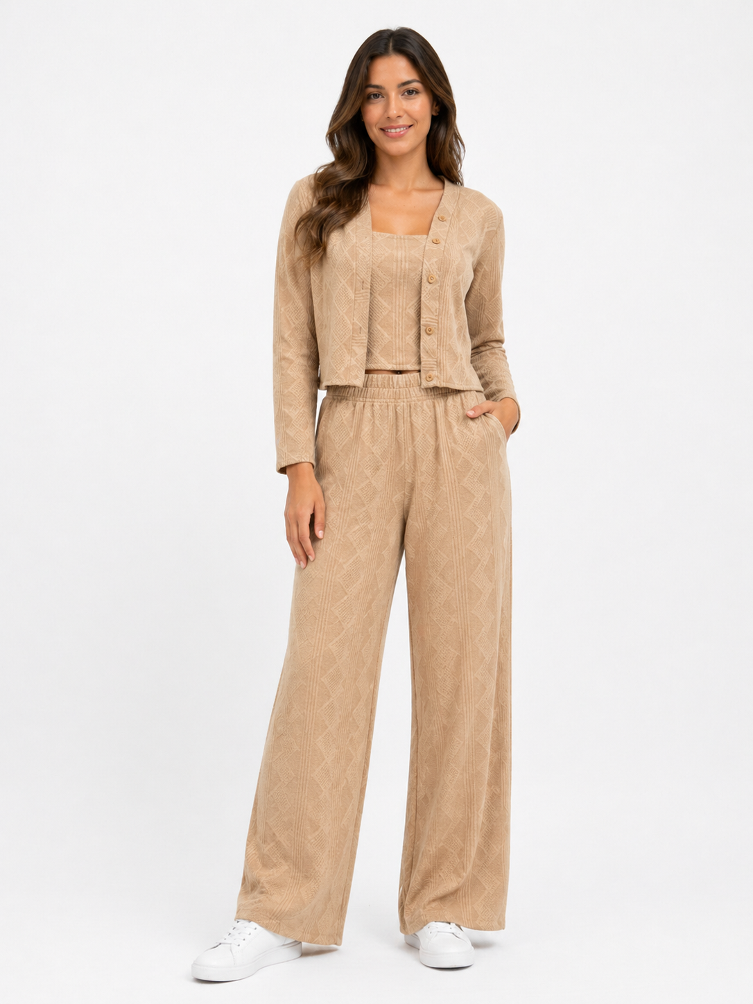 CONJUNTO 3 PIEZAS ALONDRA BEIGE