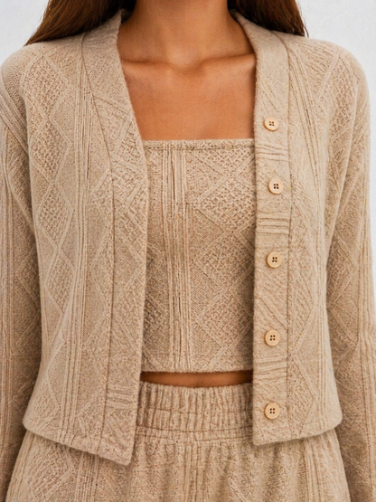 CONJUNTO 3 PIEZAS ALONDRA BEIGE