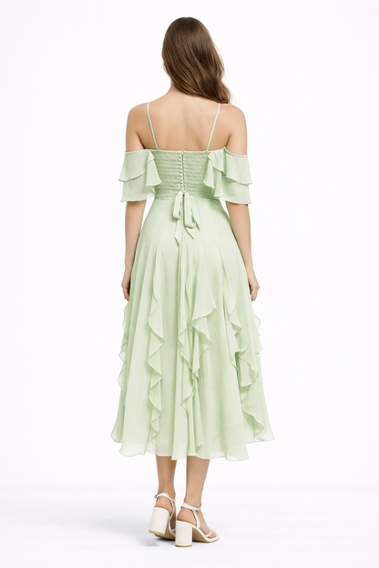VESTIDO FLORICIENTA - VERDE MANZANA