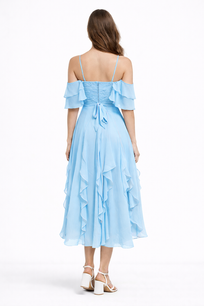 VESTIDO FLORICIENTA - CELESTE