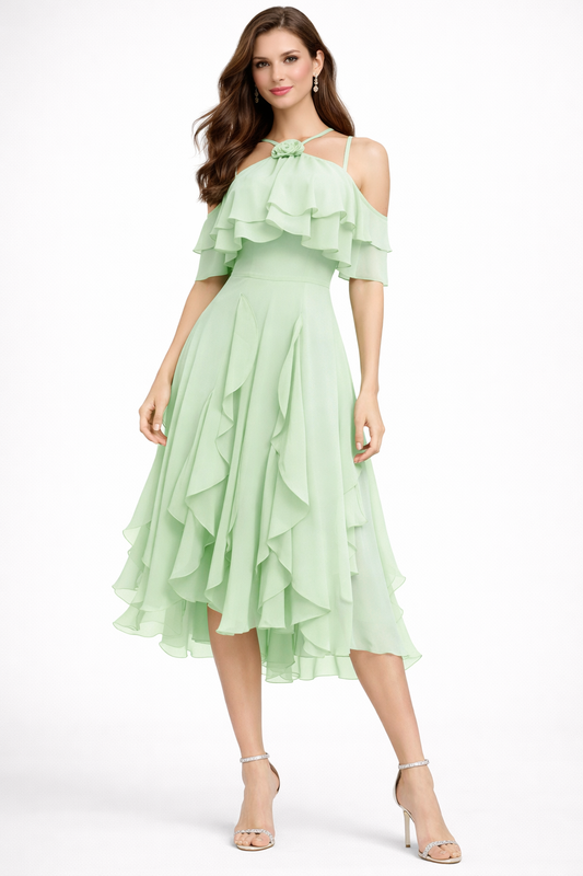 VESTIDO FLORICIENTA - VERDE MANZANA