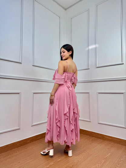 VESTIDO FLORICIENTA - VINO