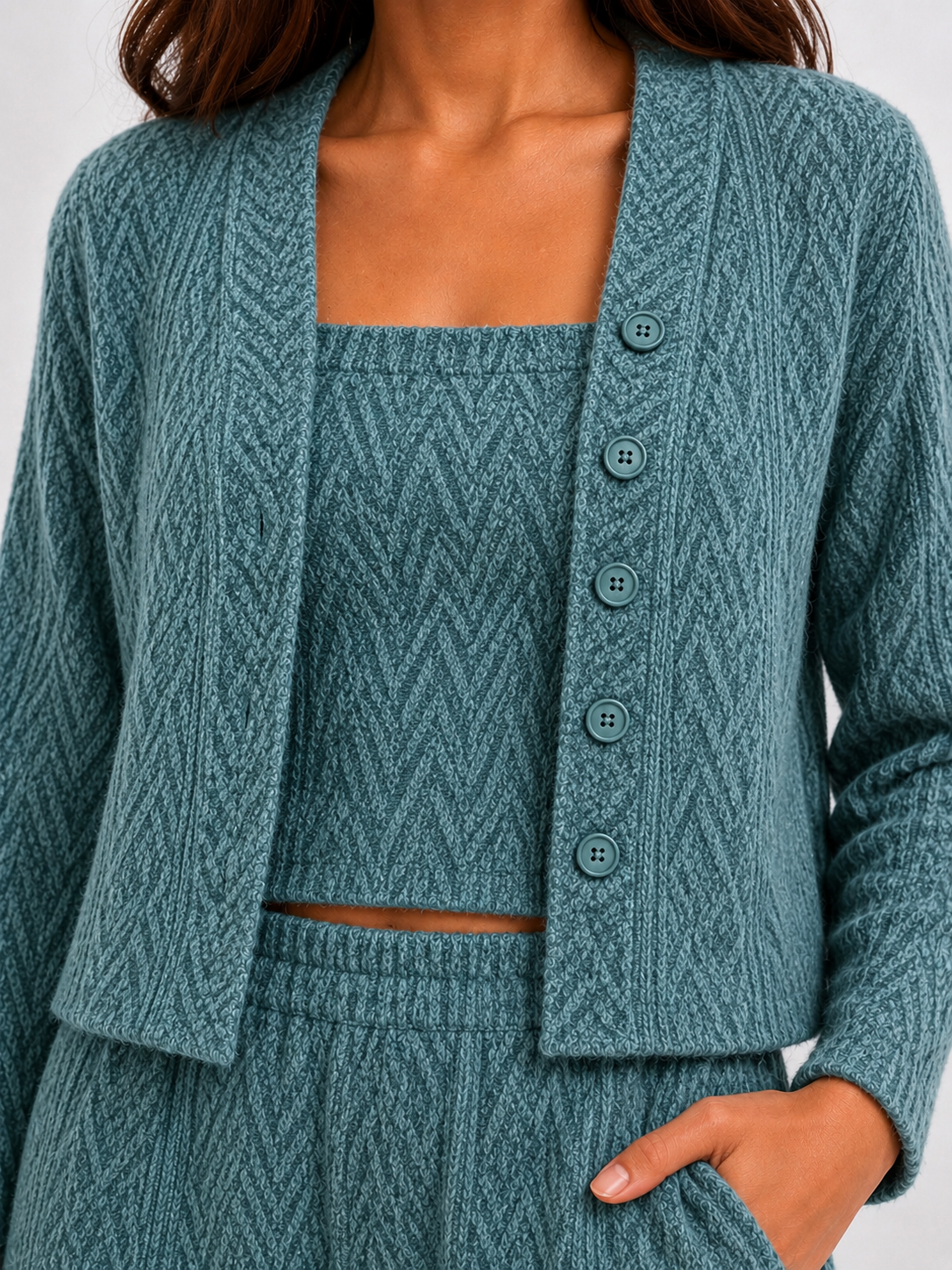 CONJUNTO 3 PIEZAS ALONDRA VERDE BOTELLA