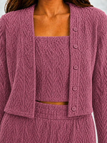 CONJUNTO 3 PIEZAS ALONDRA VINO