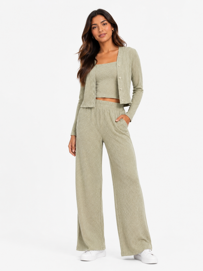 CONJUNTO 3 PIEZAS ALONDRA VERDE MANZANA