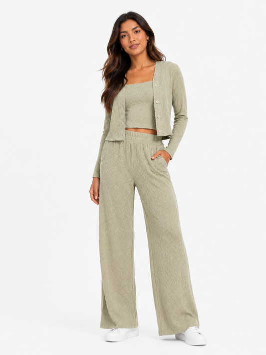 CONJUNTO 3 PIEZAS ALONDRA VERDE MANZANA
