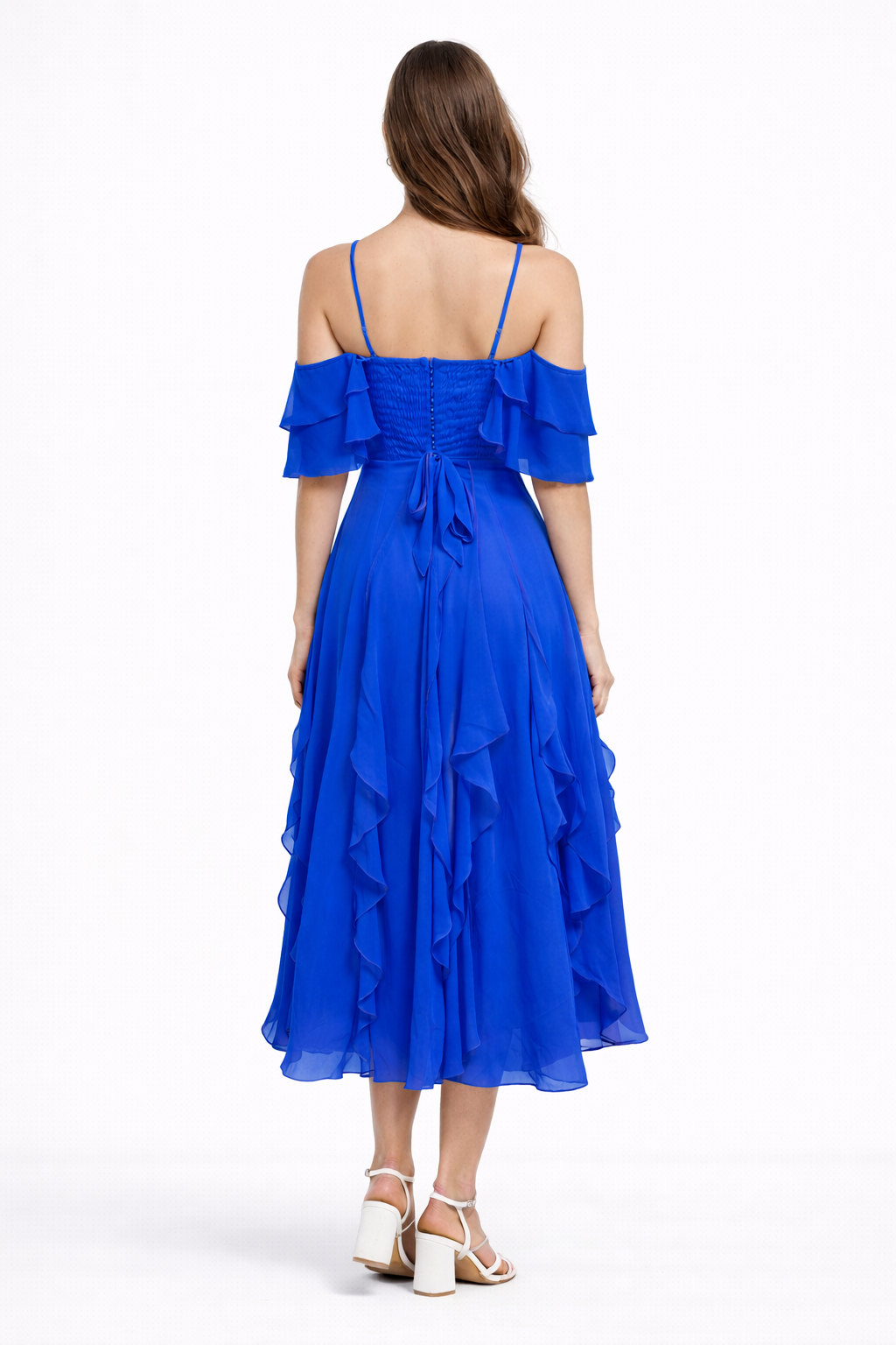 VESTIDO FLORICIENTA - AZUL ELECTRICO