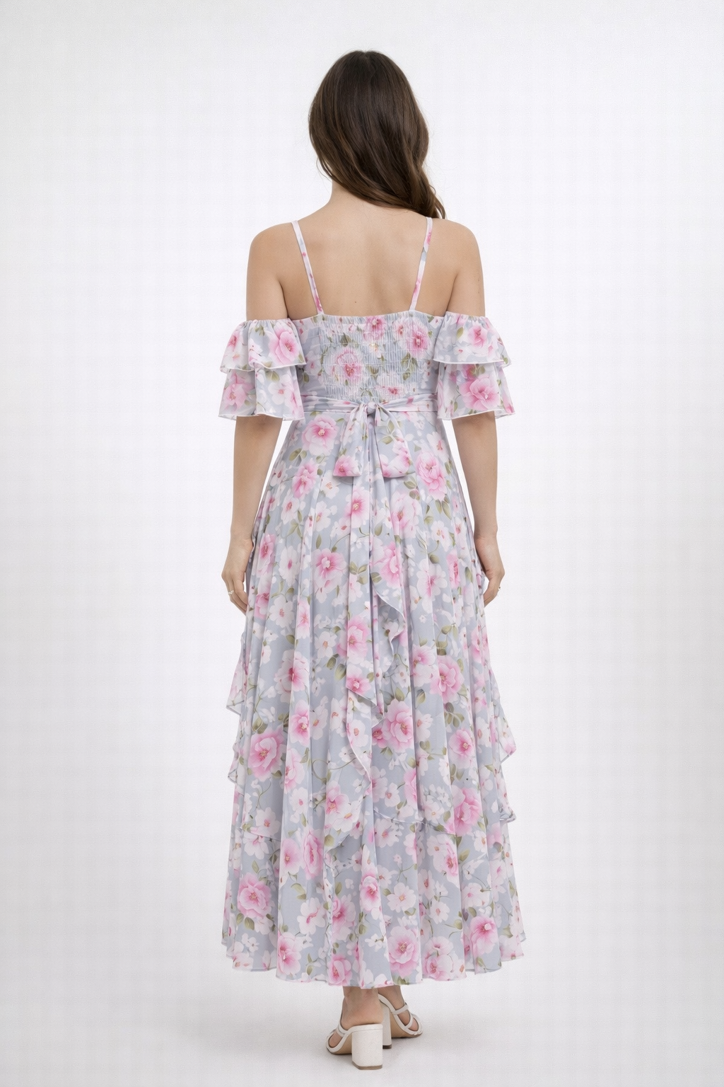 VESTIDO ADA - MIX GRIS CON ROSADO