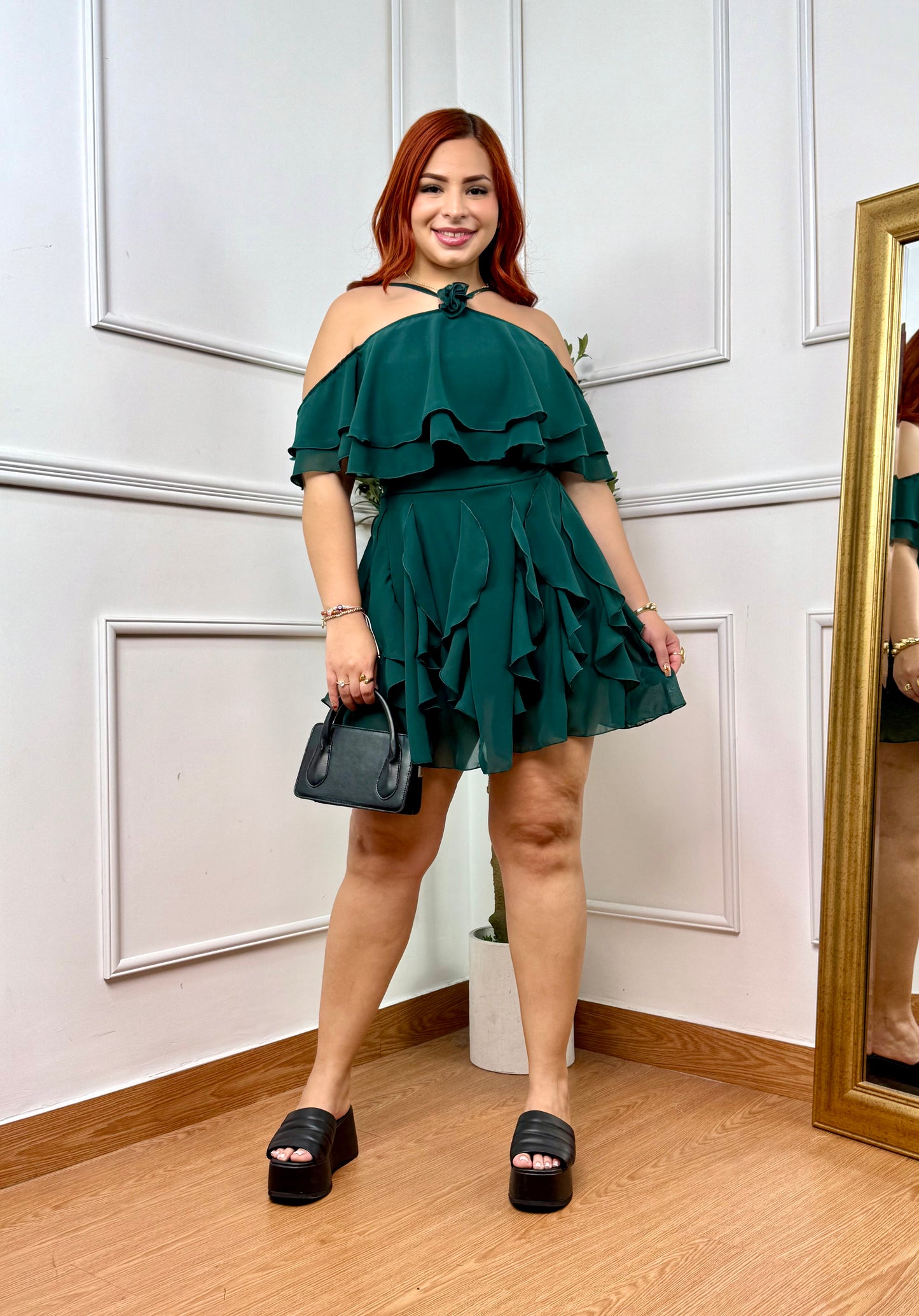VESTIDO KENDALL - VERDE BOTELLA