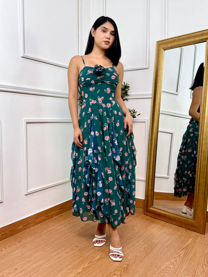 VESTIDO ADA - VERDE FLORAL