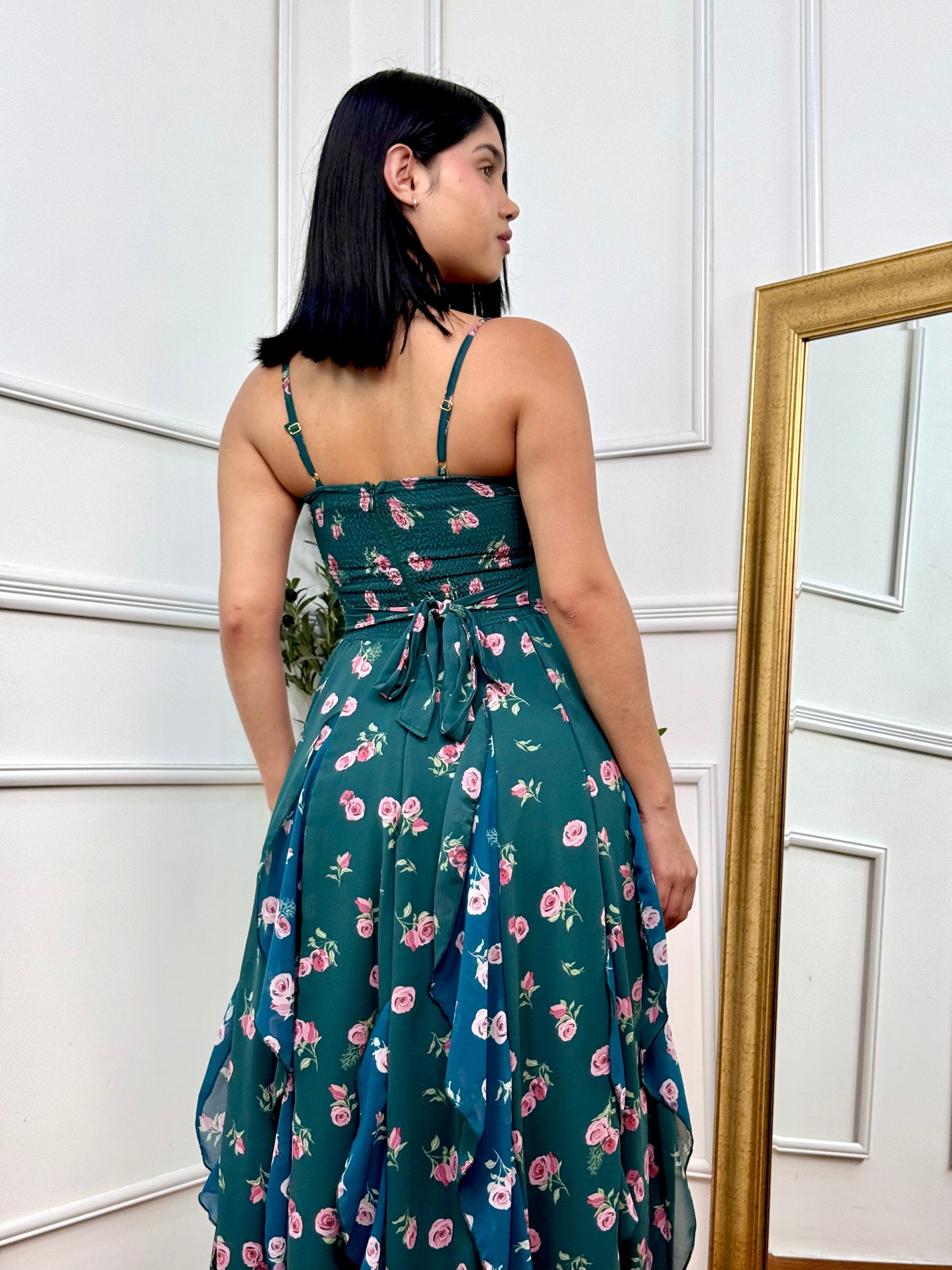 VESTIDO ADA - VERDE FLORAL