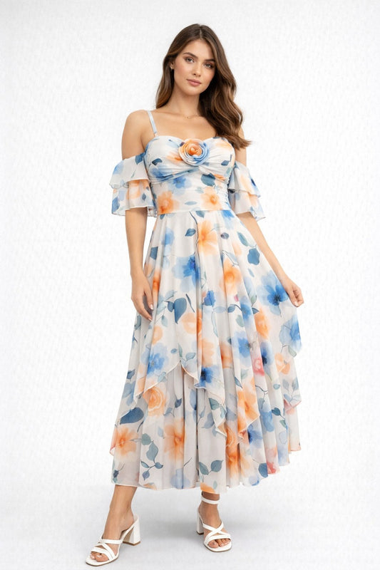 VESTIDO ADA - NARANJA AZULADO