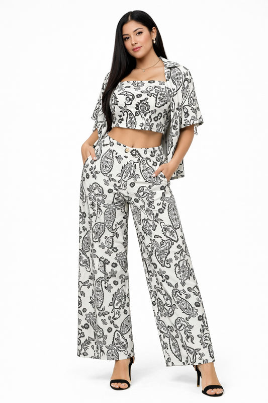 CONJUNTO 3 PIEZAS MISTICA COLOR PERLA