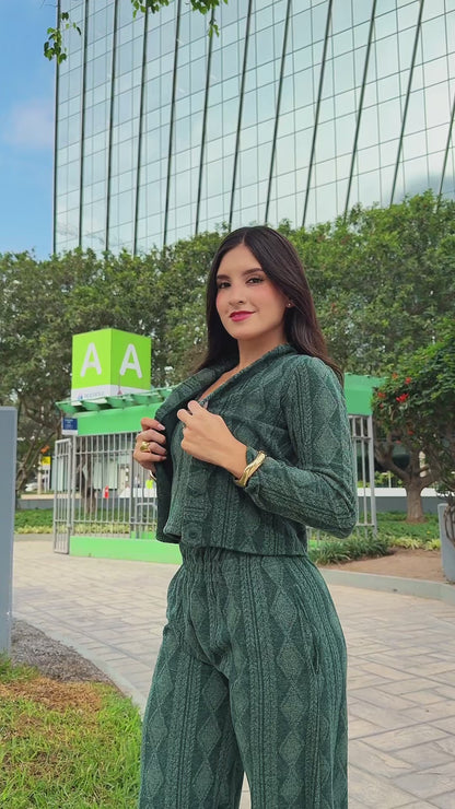CONJUNTO 3 PIEZAS ALONDRA VERDE BOTELLA